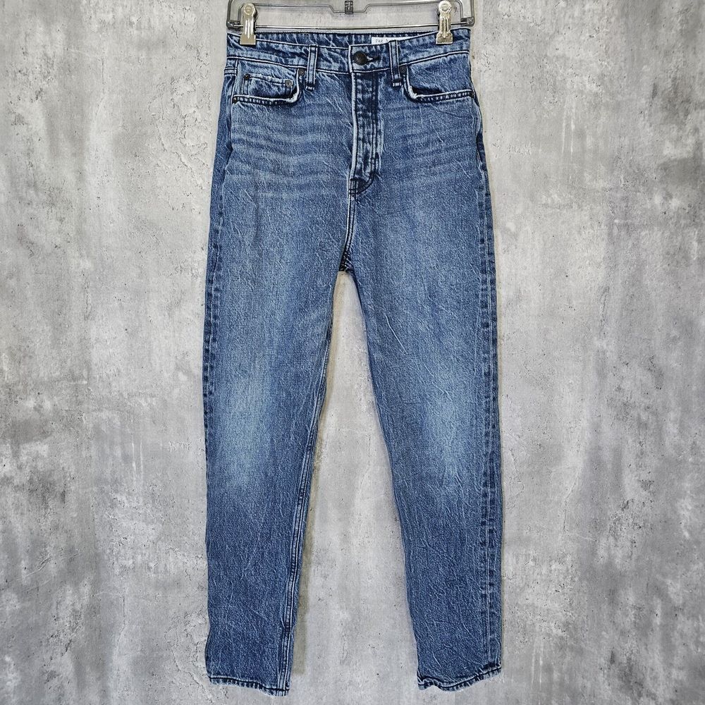 Rag & Bone Womens 26 Rachel Barrel Leg Siesta Wash‎ Denim Button Fly Jeans